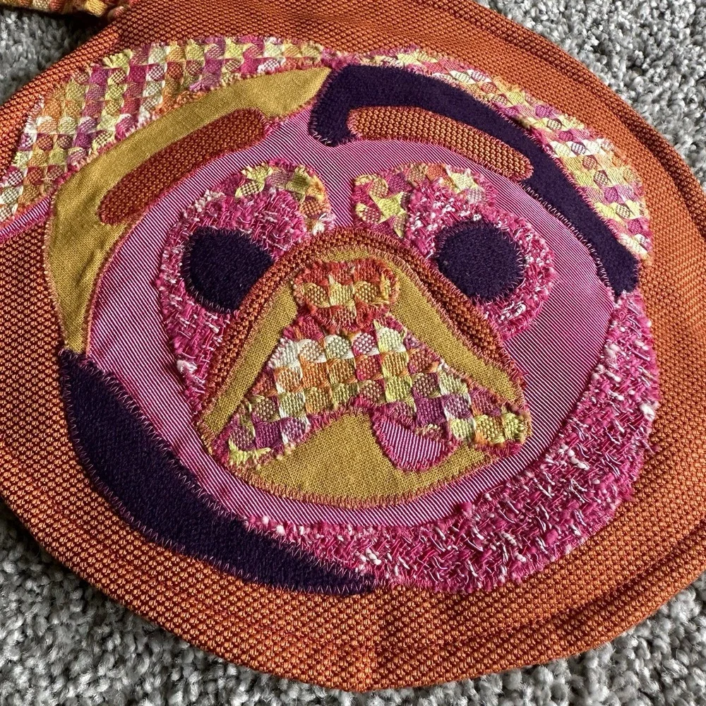 Cute Colorful‎ Handmade Purse Pug Bulldog Plaid  Abstract